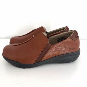 Jambu Belinda Wom's Sz 7M Brown Leather Comfort Slip On Shoes